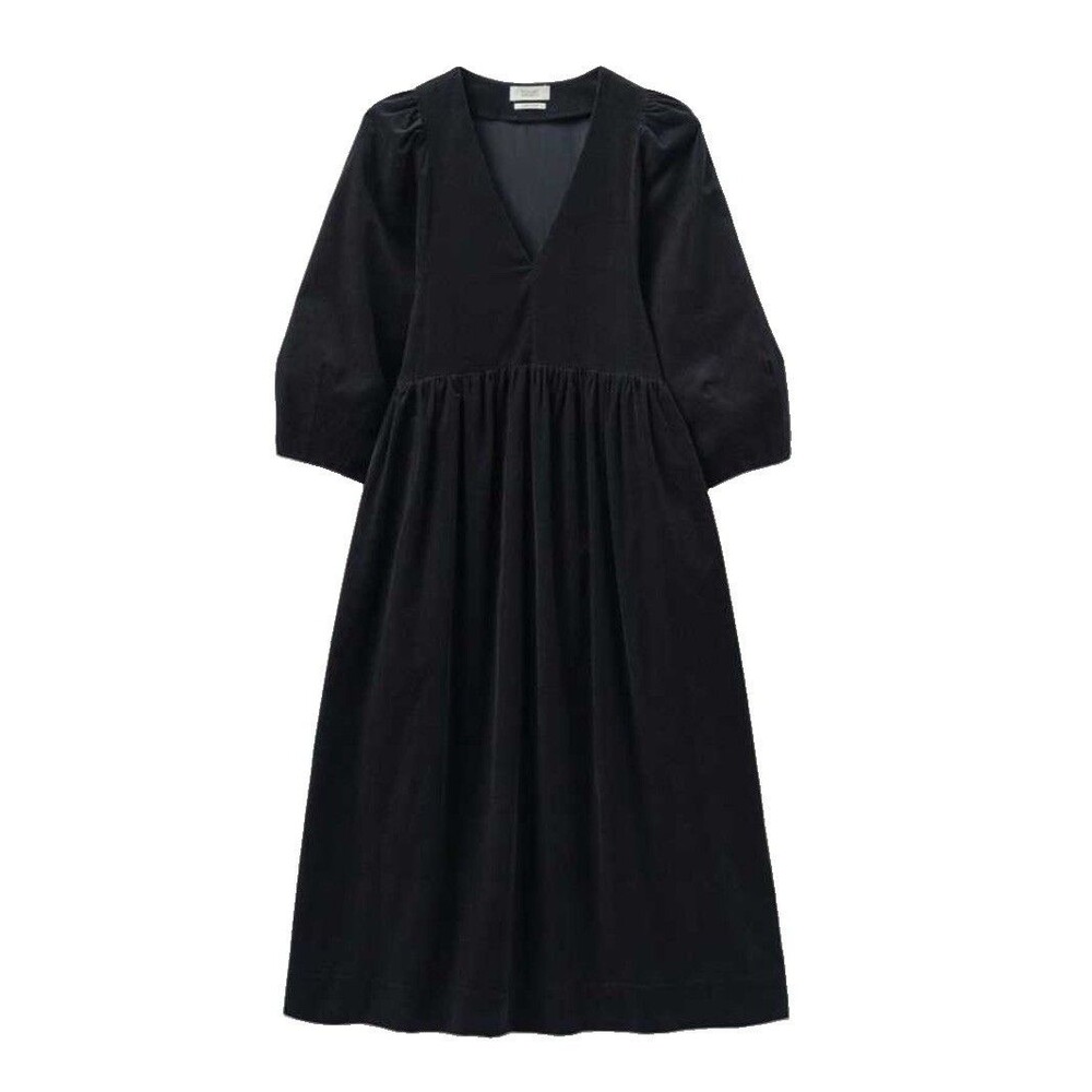 NWT TOAST MAYA ORGANIC COTTON NEEDLECORD DRESS Size 12 BLUESLATE